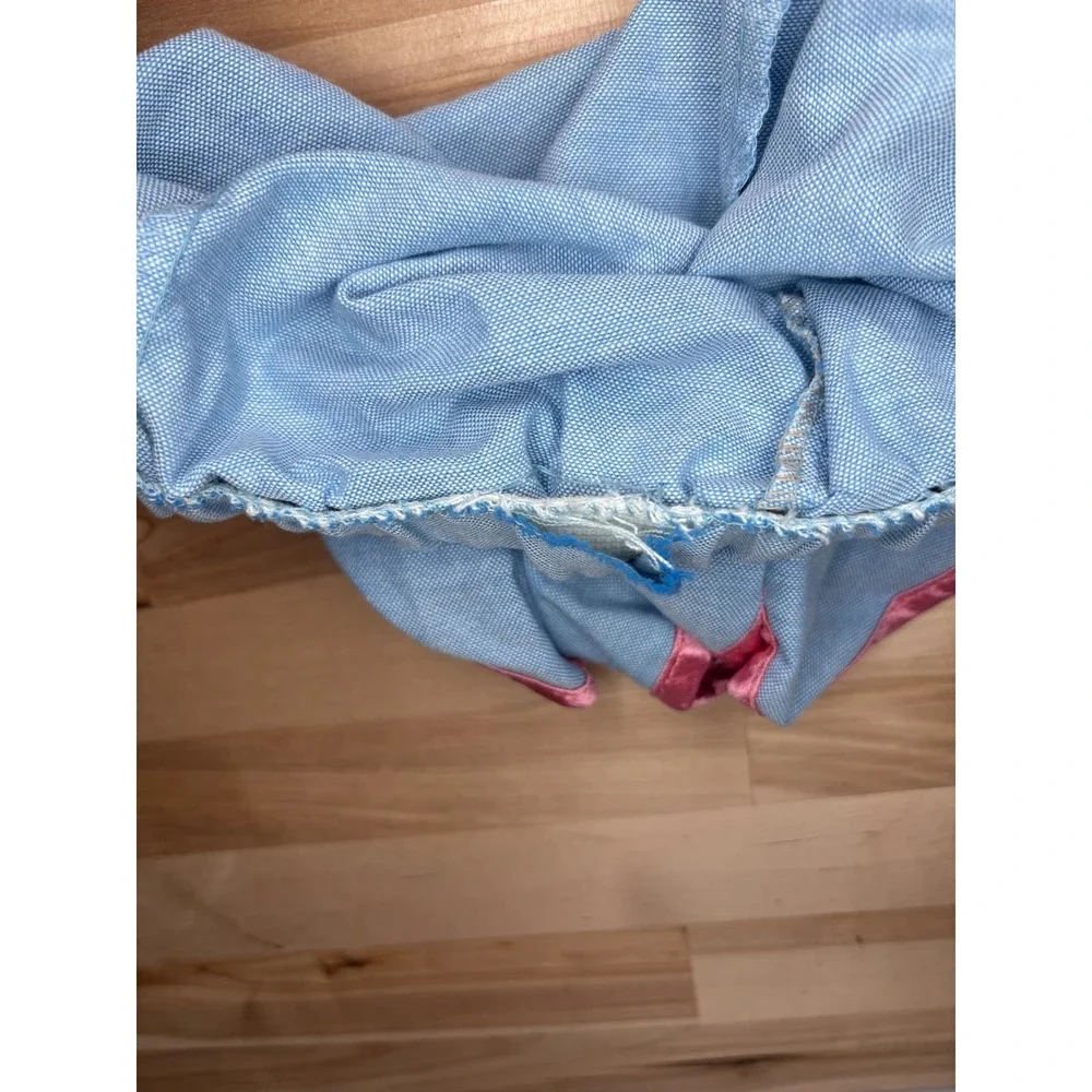 Vintage King Kole Girls Blue Pink Heart Smocked Top Shorts Set Size 5 Miami Made